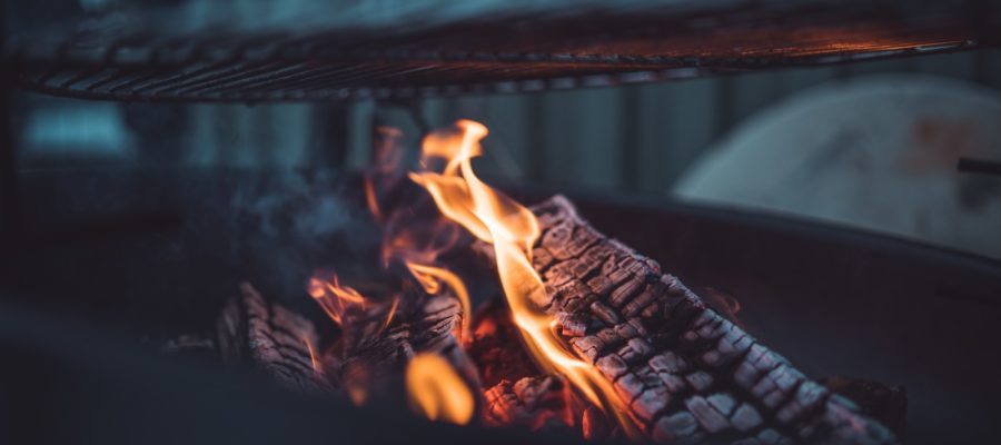 lit fire pit